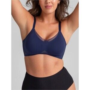NWT HoneyLove Lift Wear Crossover Wireless Bra Navy Blue Size 3X